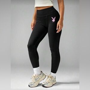 •Curve Snatcher• Playboy Classic Pink Logo Graphic Leggings